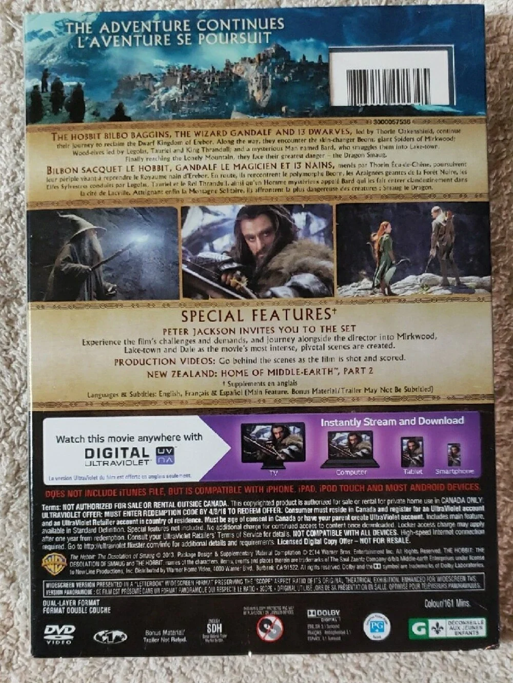 The Hobbit: The Desolation of Smaug DVD - Picture 2 of 4